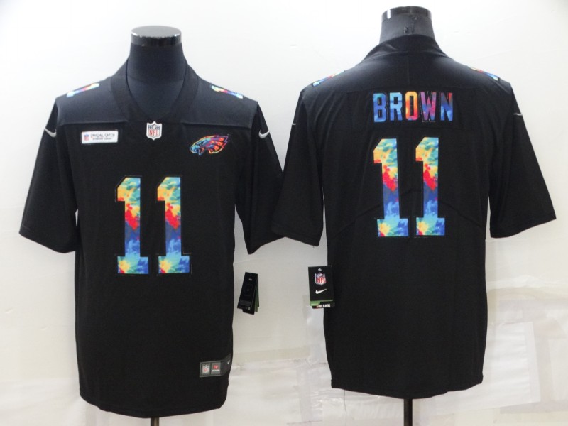 Men's Philadelphia Eagles A.J. Brown #11 Black Alternate Jersey